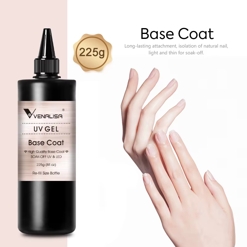 VENALISA – couche de finition longue en diamant, 30/60ml, recharge de grand Volume, Ultra brillant, sans essuyage, Anti-jaunissement, Gel d'extension sans combustion