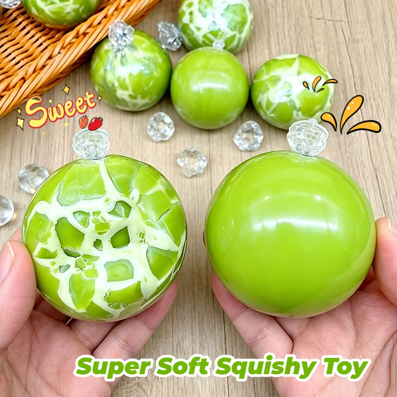Balle anti-stress souple en chocolat croustillant DIY, à écraser et à presser, pour la relaxation sonore et le soulagement du stress, cadeaux AMR