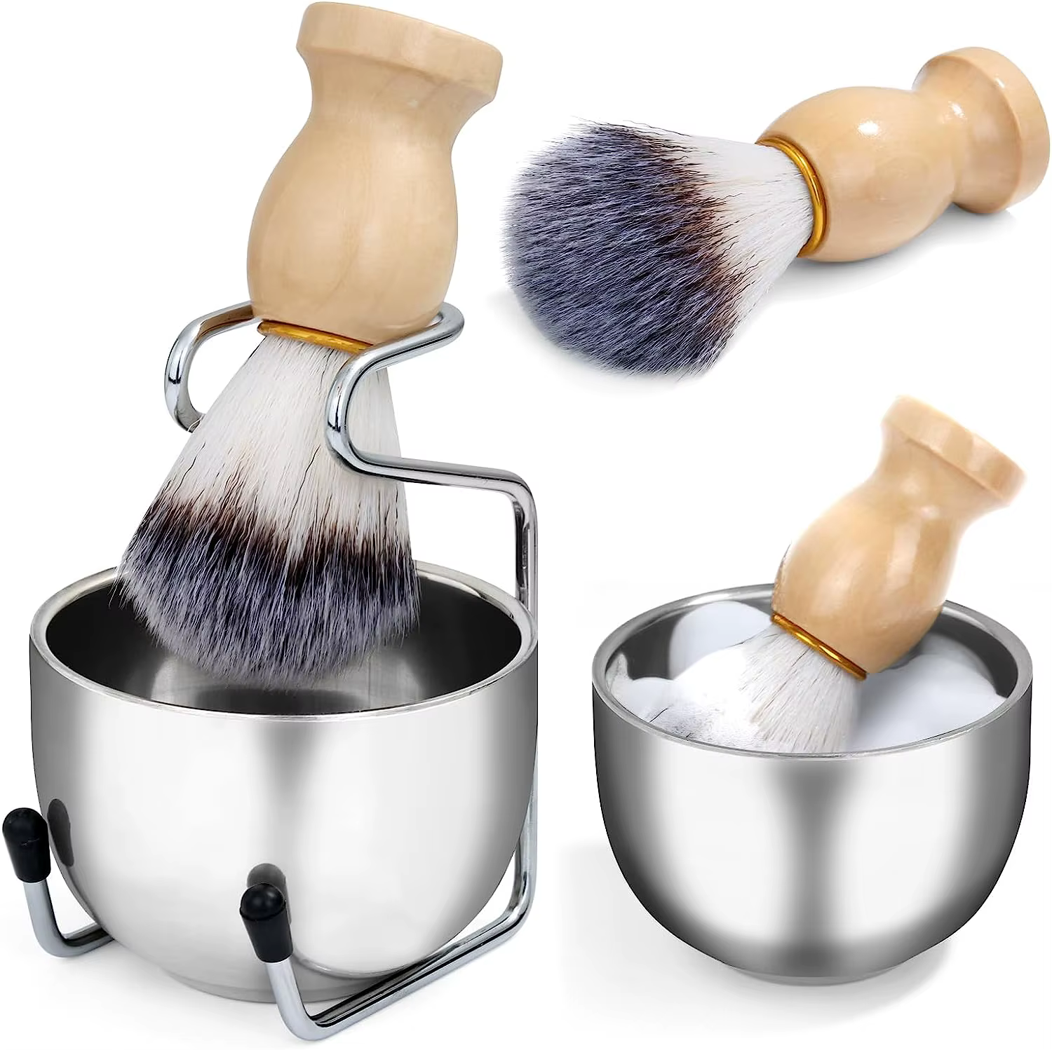 Ensemble de pinceaux de rasage et de bols pour hommes