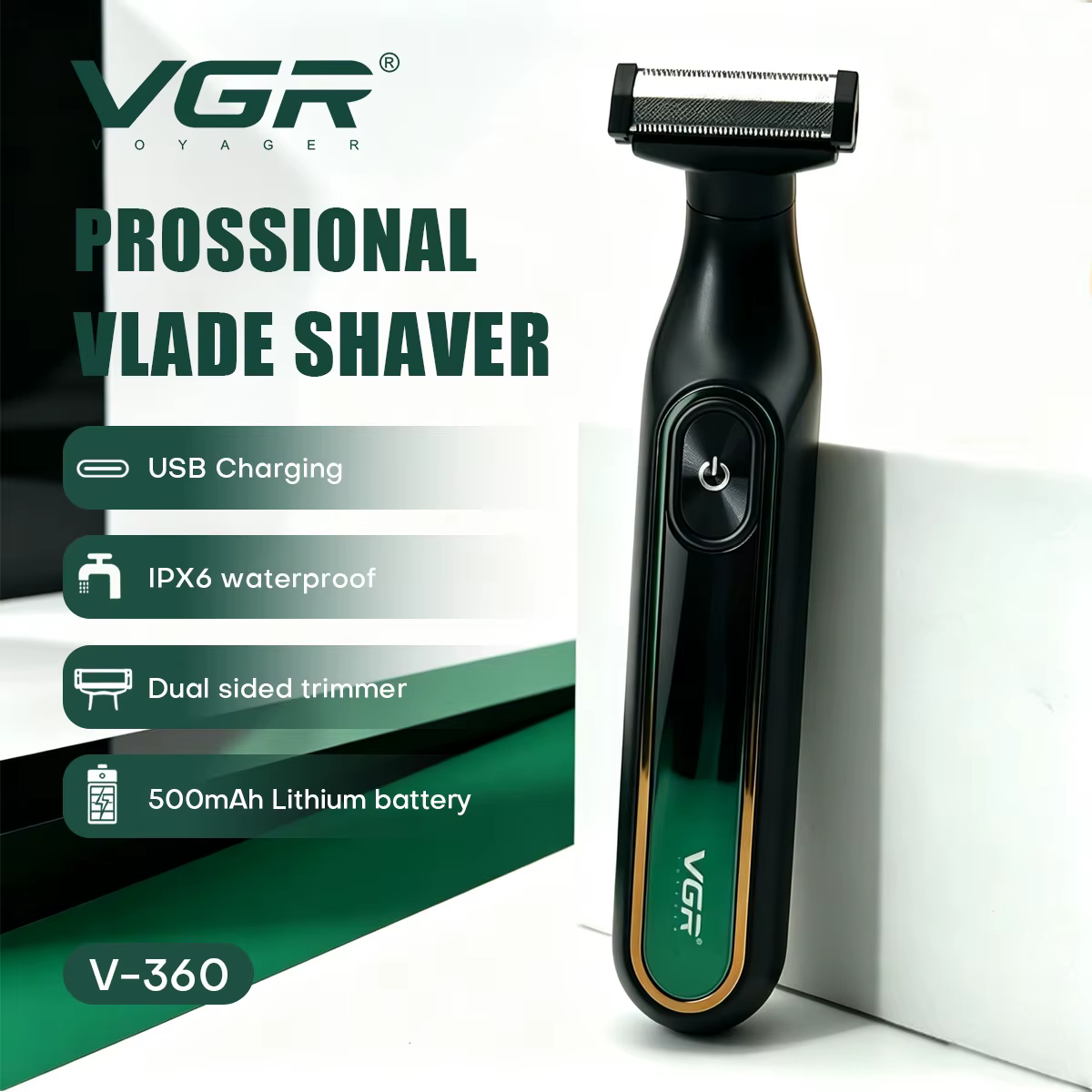 VGR tondeuse tondeuse à barbe pour hommes rasoir electrique homme rasoir homme Le rasoir Professionnel Rasoir