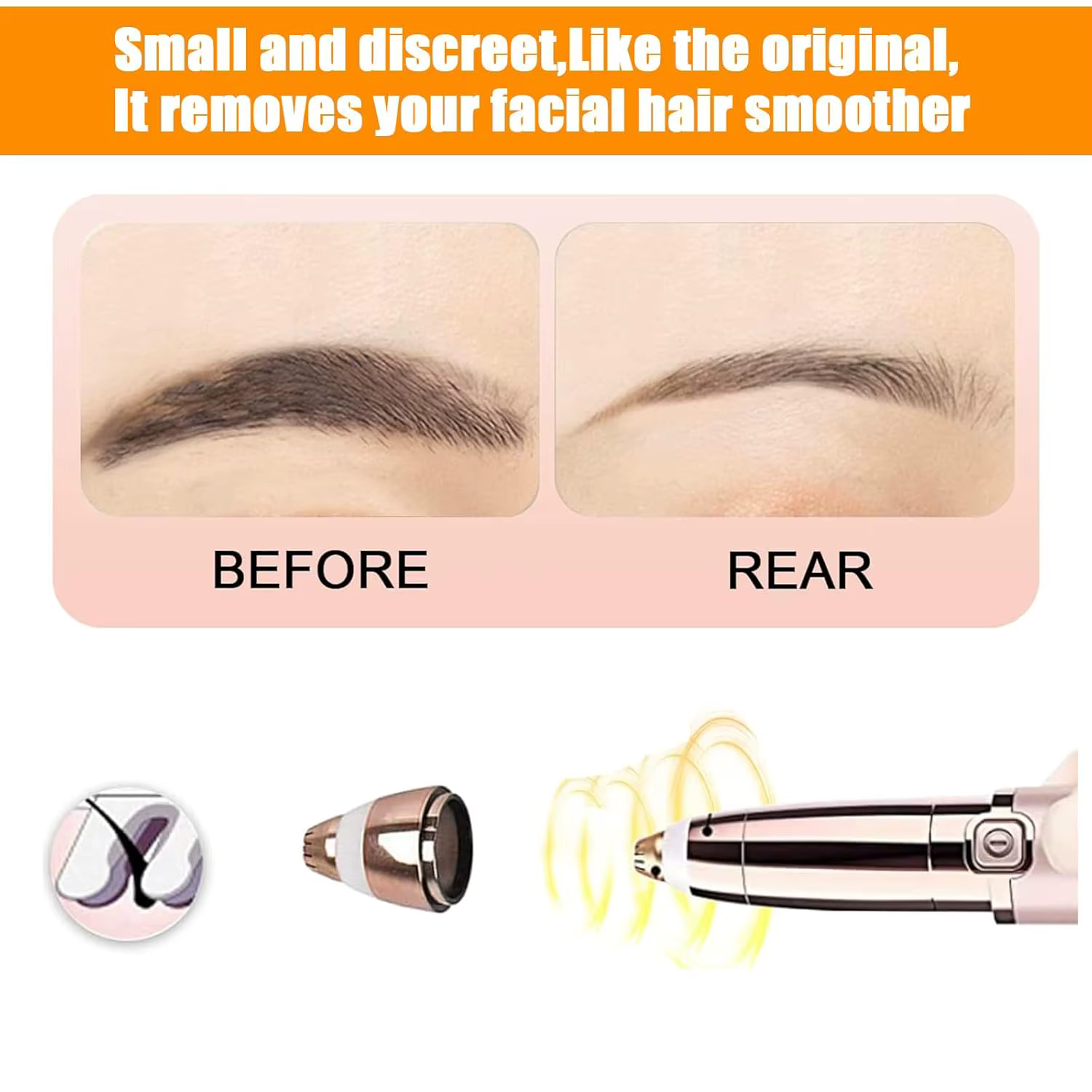 Têtes et lames de rechange pour couper le toucher des sourcils impeccables