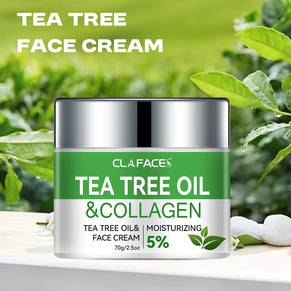 CLAFACES Crème pour le visage à l'huile d'arbre à thé Anti-âge et élimination des taches de rousseur