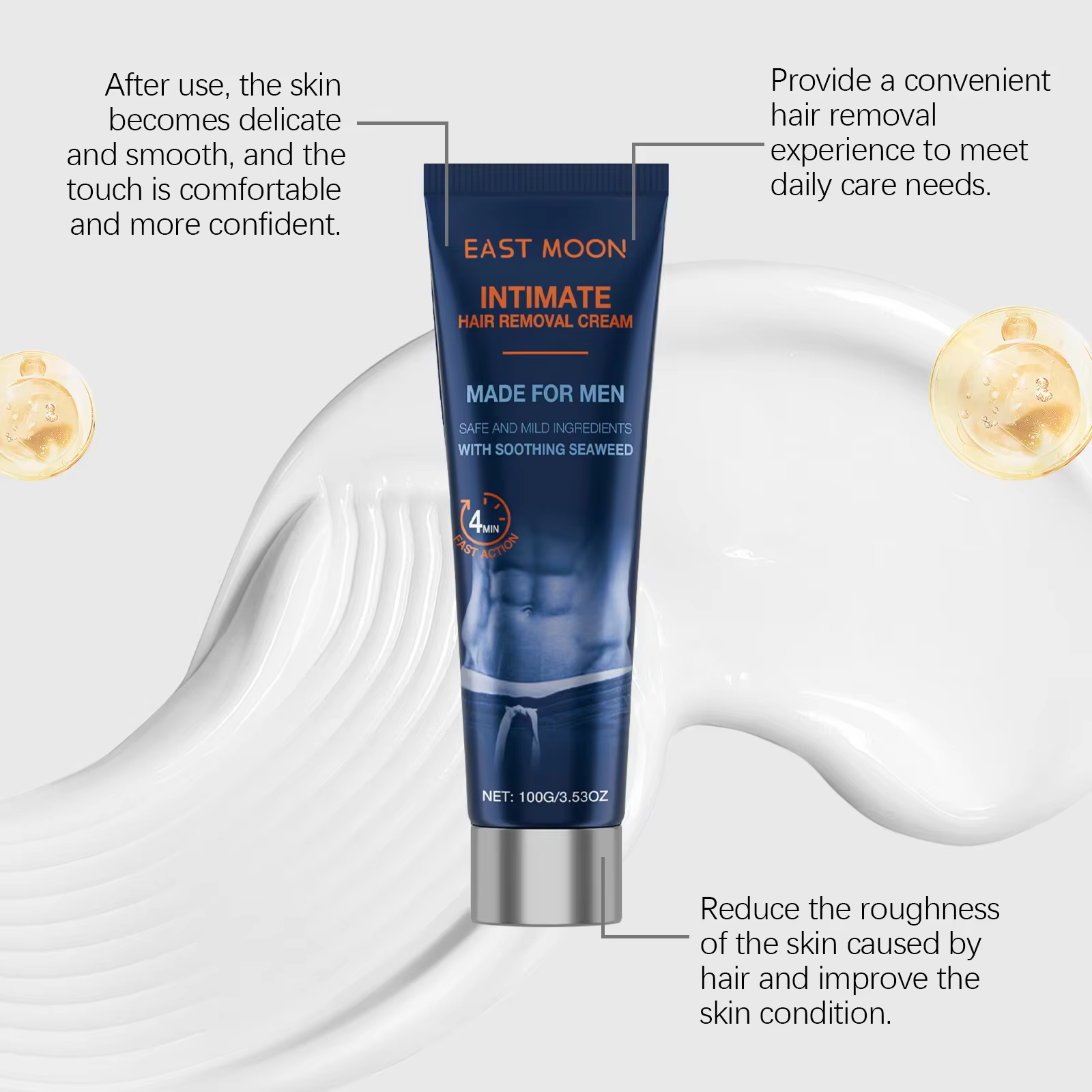 Crème dépilatoire pour hommes East Moon