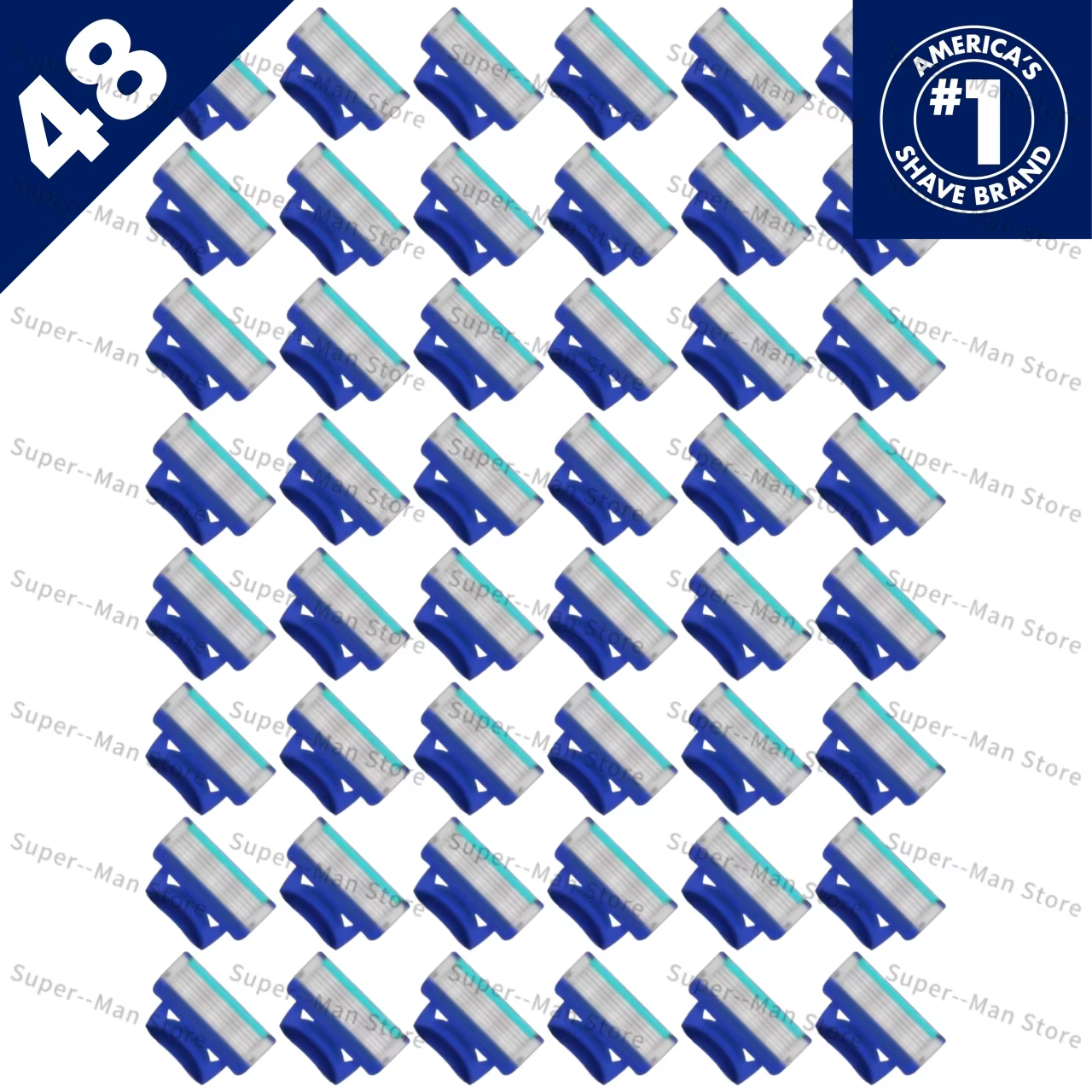 Nouveau rasoir manuel bleu à 5 lames