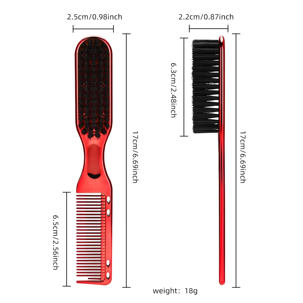 Salon de coiffure barbe peigne deux faces hommes blaireau