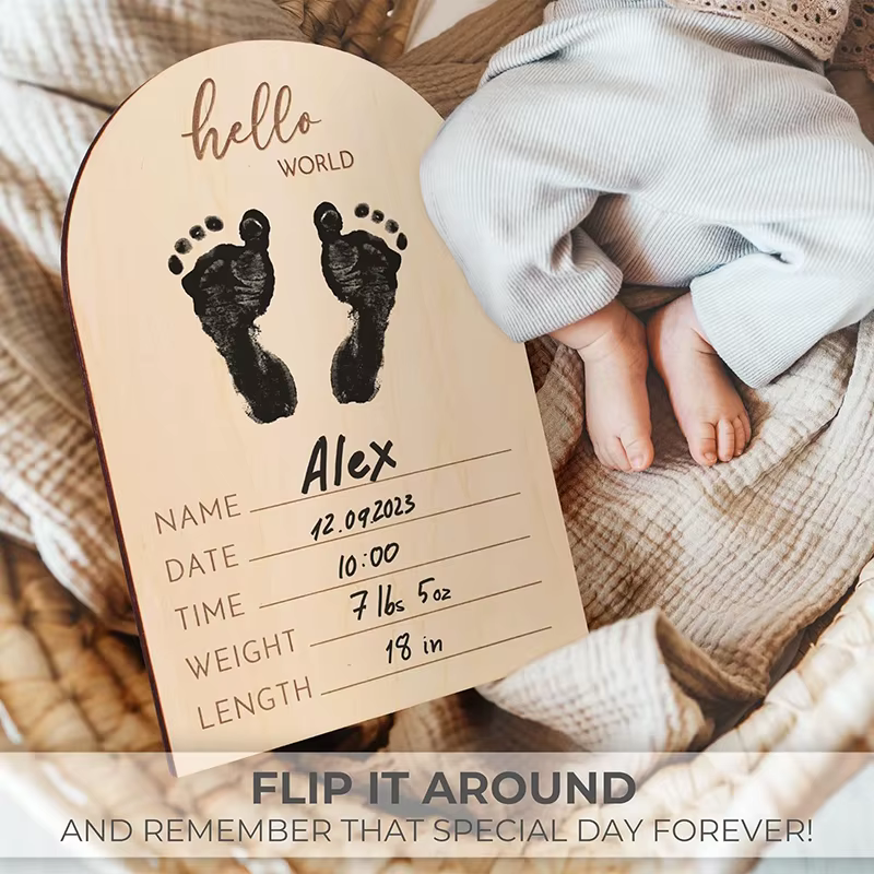 Nouvelle promotion : 1 ensemble d'ornements pour les futures mamans pour annoncer la grossesse ou la naissance d'un bébé, cadre photo en bois pour échographie