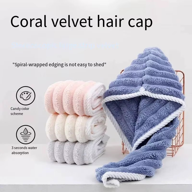 Bonnet pour cheveux secs pour femmes, foulard épais et Super absorbant pour essuyer les cheveux, bonnet à séchage rapide, serviette pour cheveux secs