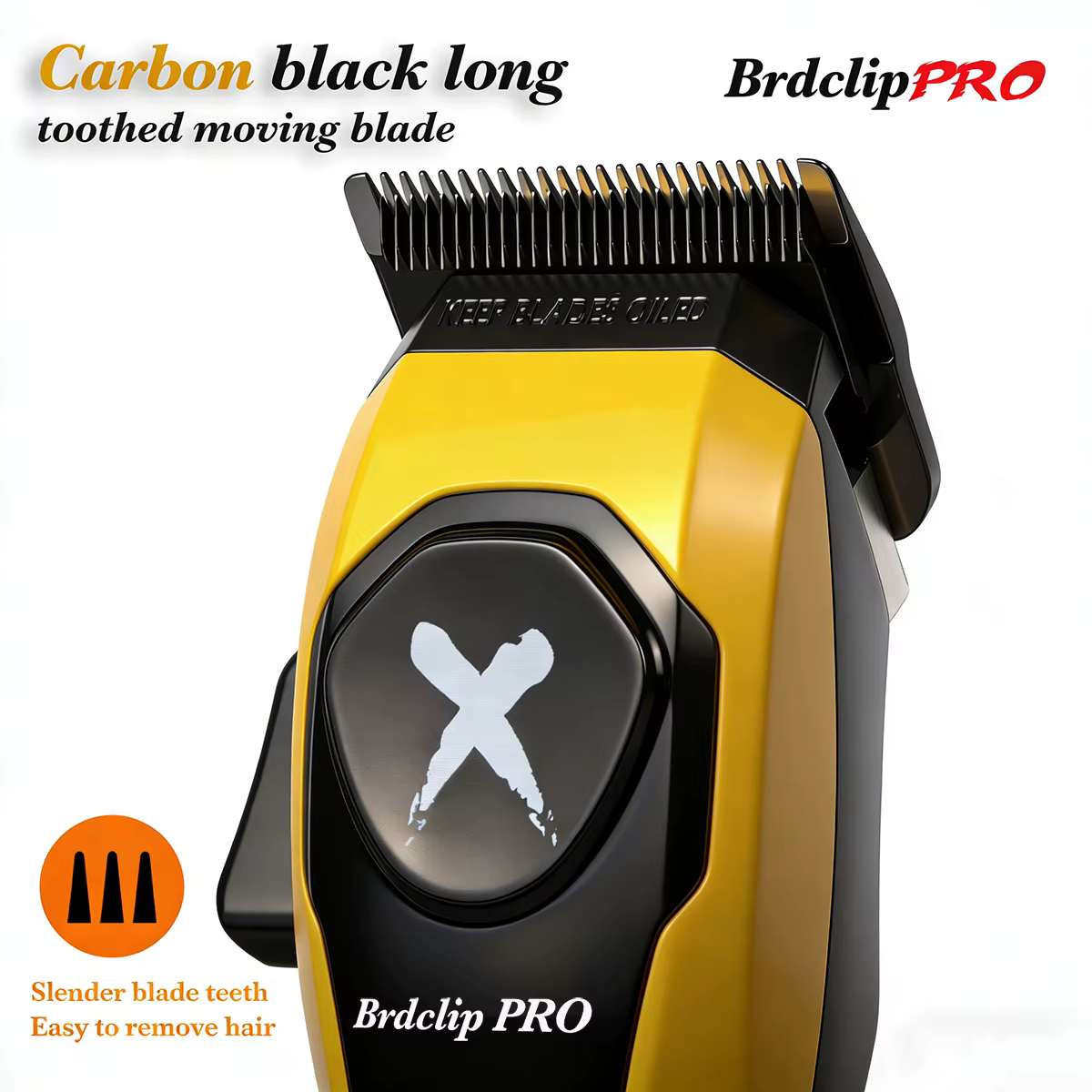 Lot de 2 tondeuses à cheveux professionnelles BRDCLIP 7500 tr/min avec lames DLC
