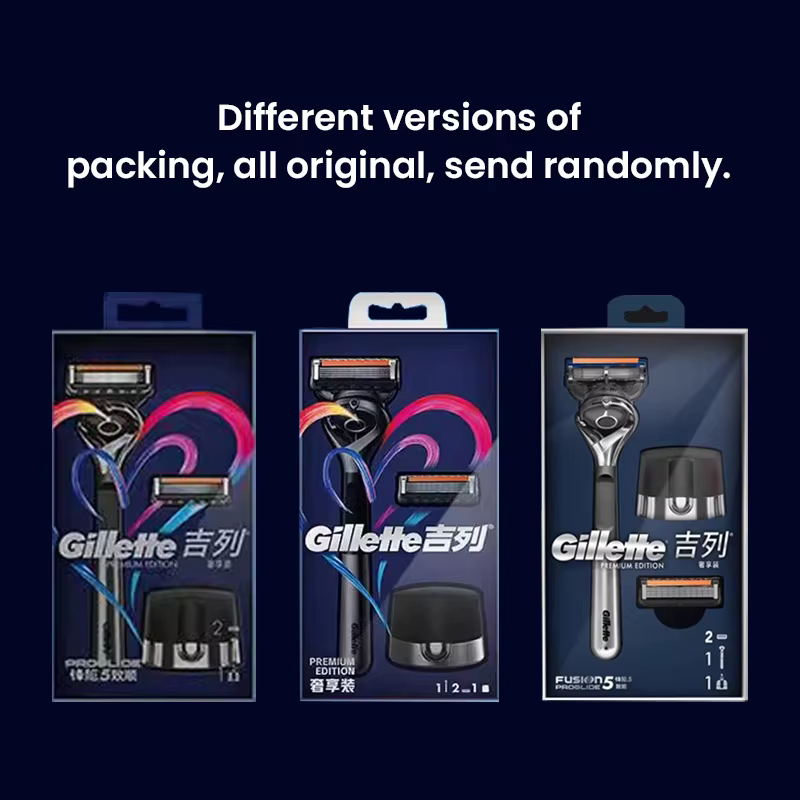 Gillette Fusion 5 ProGlide Razor Premium Edition Flex Ball Tech 5 couches lames ultra fines Machine à raser avec support Mangetic