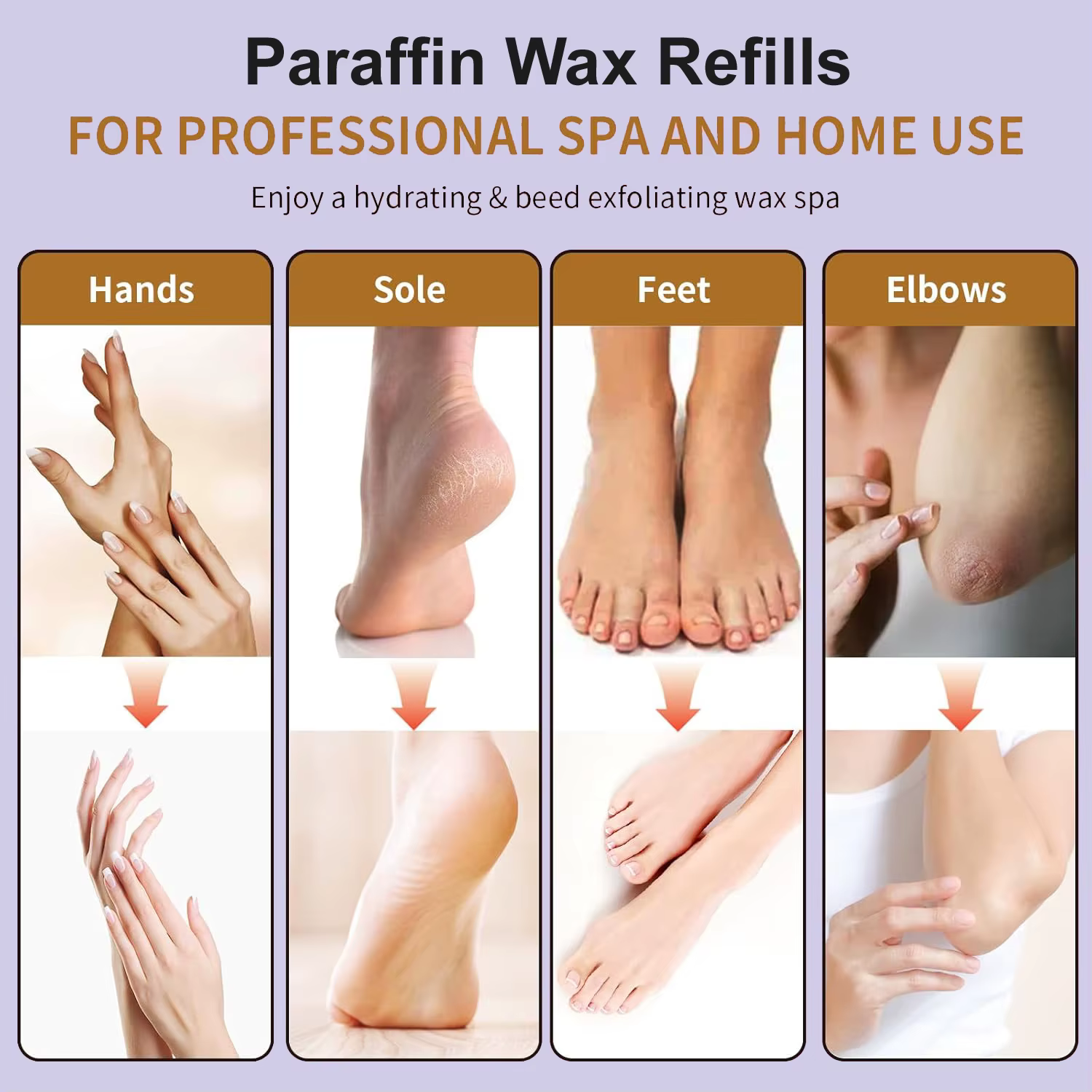 450g/200g cire de paraffine mains et pieds