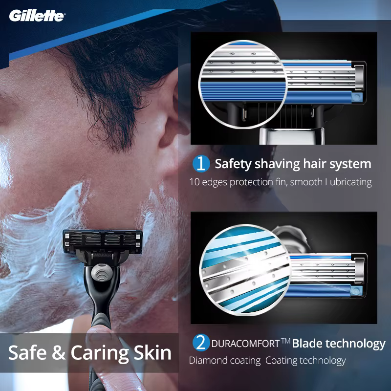 Original Gillette Mach 3 lames de rasoir Manul