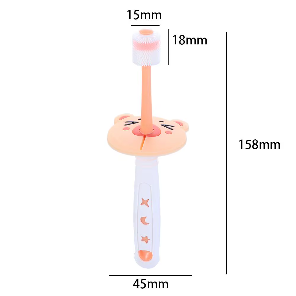 Poignée pour enfants nettoyage en profondeur soins des dents 360 degrés brosse à dents en Silicone bébé formation brosses à dents brosse de soins bucco-dentaires