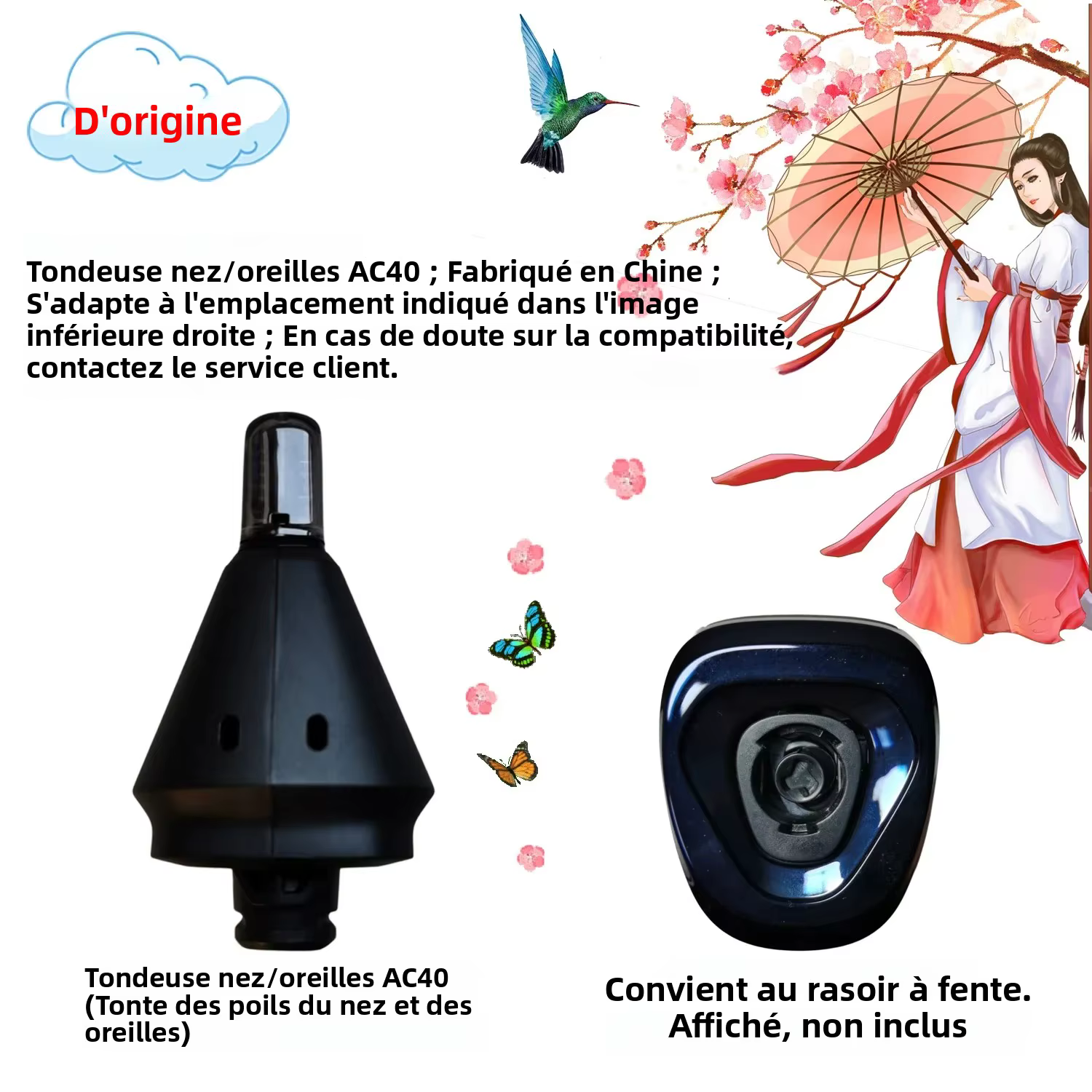 Tondeuse à poils du nez et des oreilles