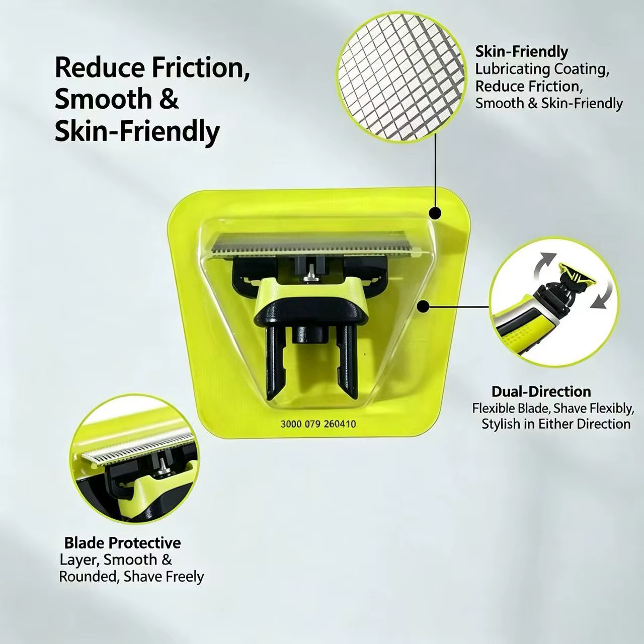Nouvelles têtes de rasoir compatibles avec les petits rasoirs à lame en T pour remplacement avec Oneblade 2533