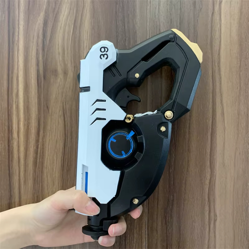 Jeu OW Tracer Revolvers arme pistolet 1:1 Cosplay sécurité PU cadeau jouet extérieur soldat en caoutchouc 76 D. va pas de tir