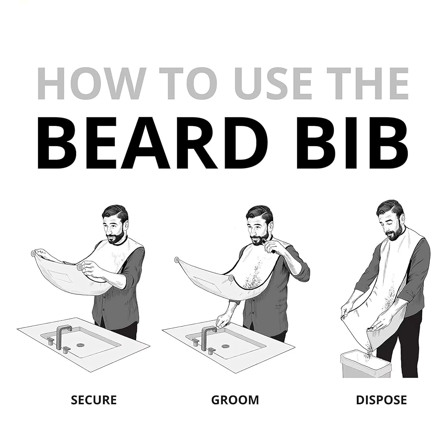 Tablier à bavoir pour barbe