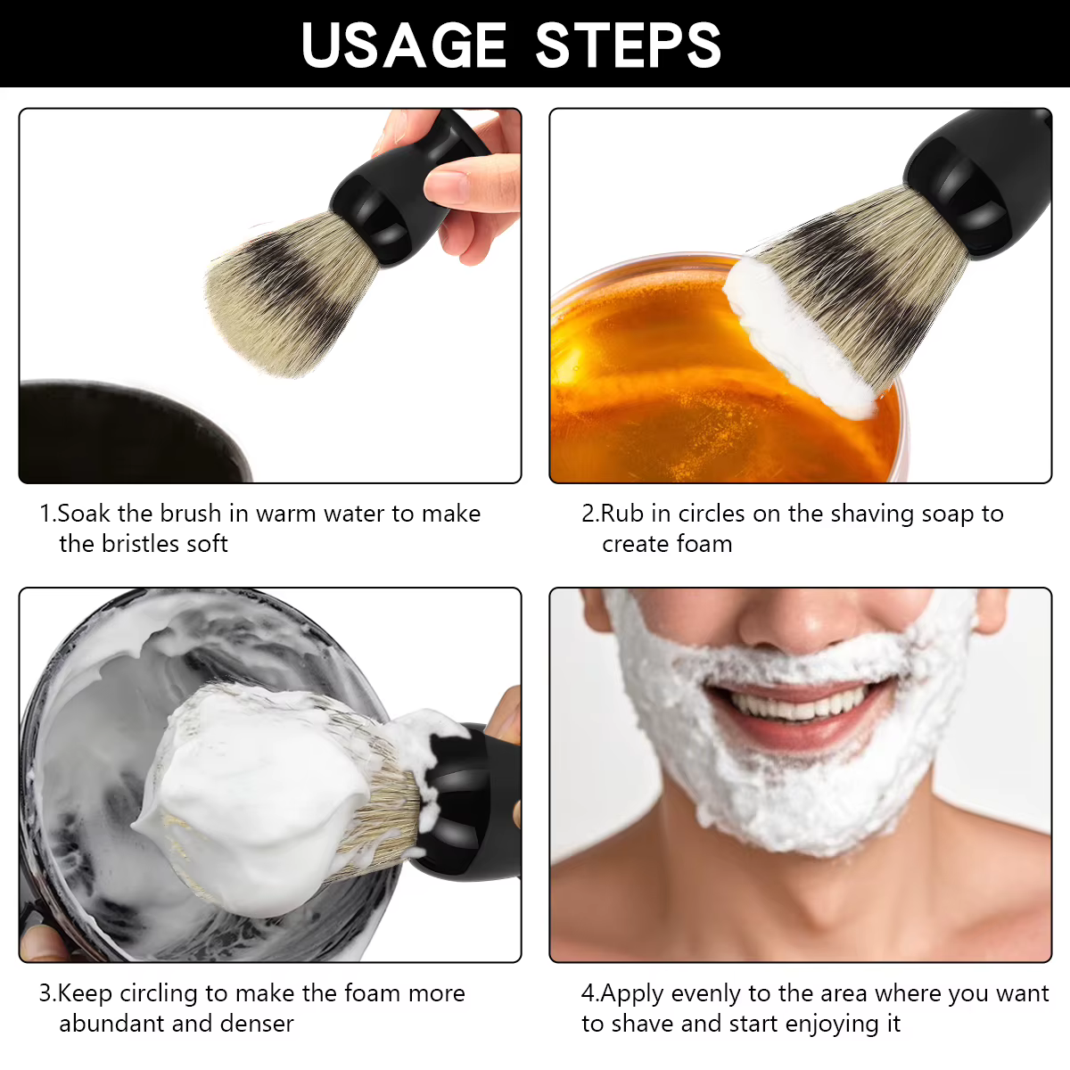 Ensemble de pinceaux de rasage pour hommes – Brosse