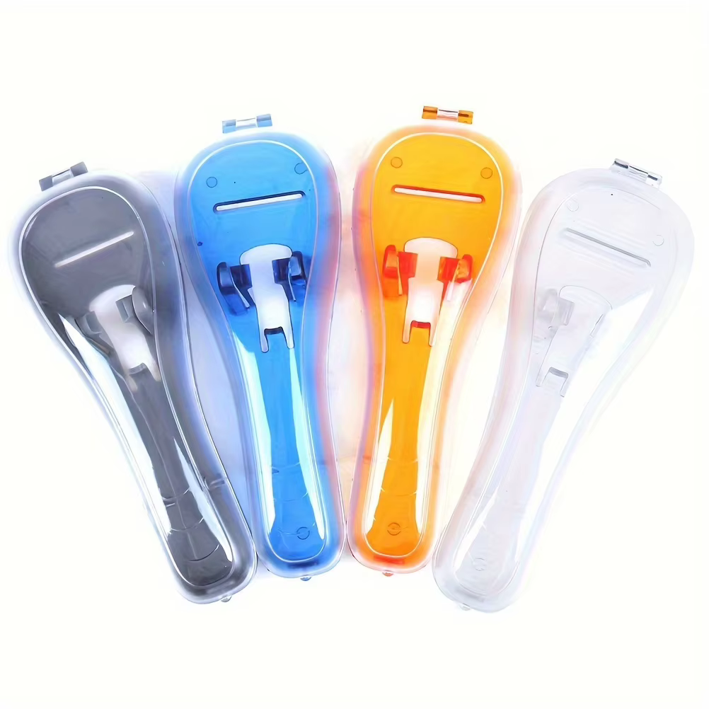 Transparent portable voyage hommes protection de rasage manuel boîte en plastique couvercle conteneur stockage rasoir boîte de protection stockage