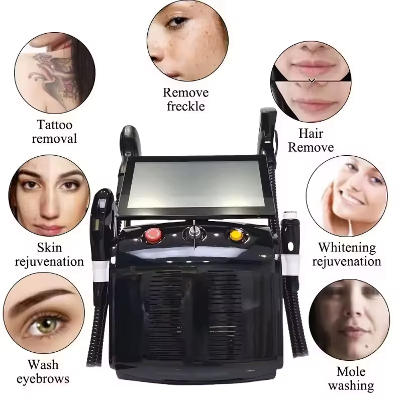 Nouvelle machine laser diode 4 en 1 Pico 808 Carbon Peeling RF IPL Nd Yag Picoseconde pour l'épilation et le détatouage 5000W