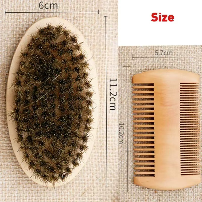 Brosse de rasage professionnelle en bois pour hommes