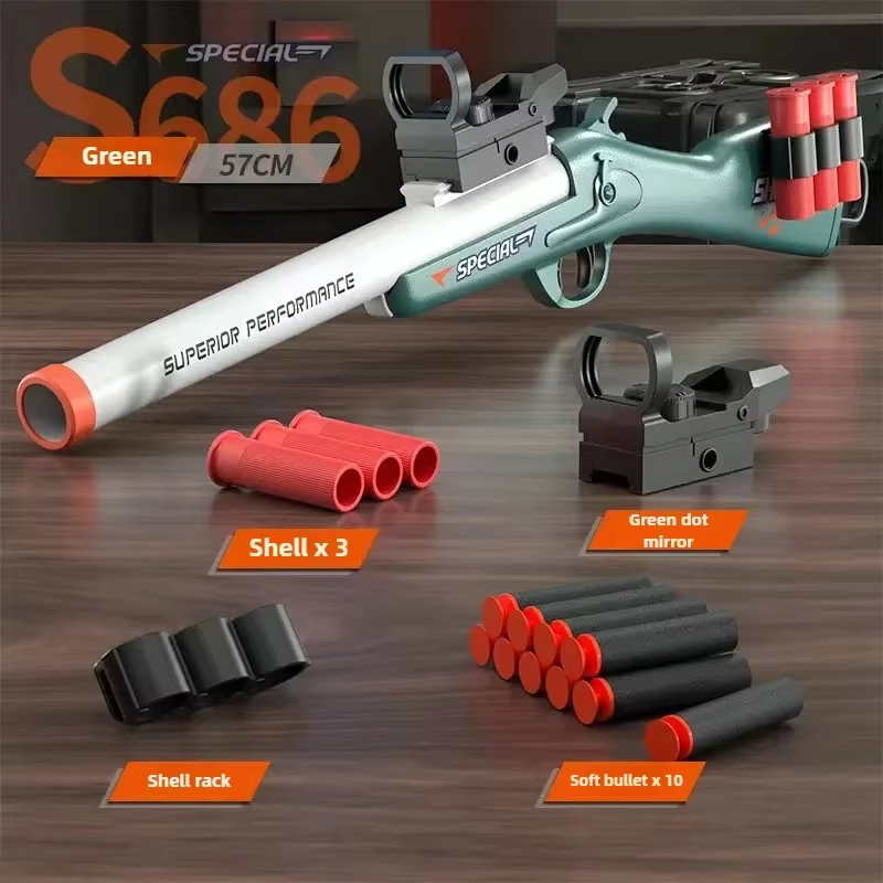 S686 lancer coquille jouet pistolet balle molle Airsoft lanceur Sports de plein air CS jeu Pistola tireur jouet amusant pour garçons cadeau
