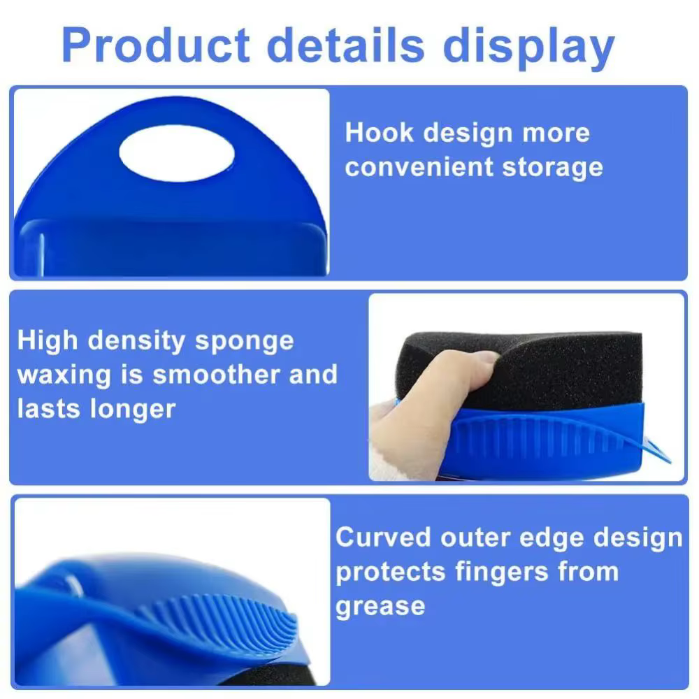 Brosse éponge à cirer avec couvercle, polissage de roues de voiture, ABS, lavage, nettoyage, Contour des pneus, tampons applicateurs, accessoires de détail