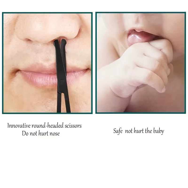 Ciseaux de coupe à tête ronde de précision-coupe de toilettage des poils du nez