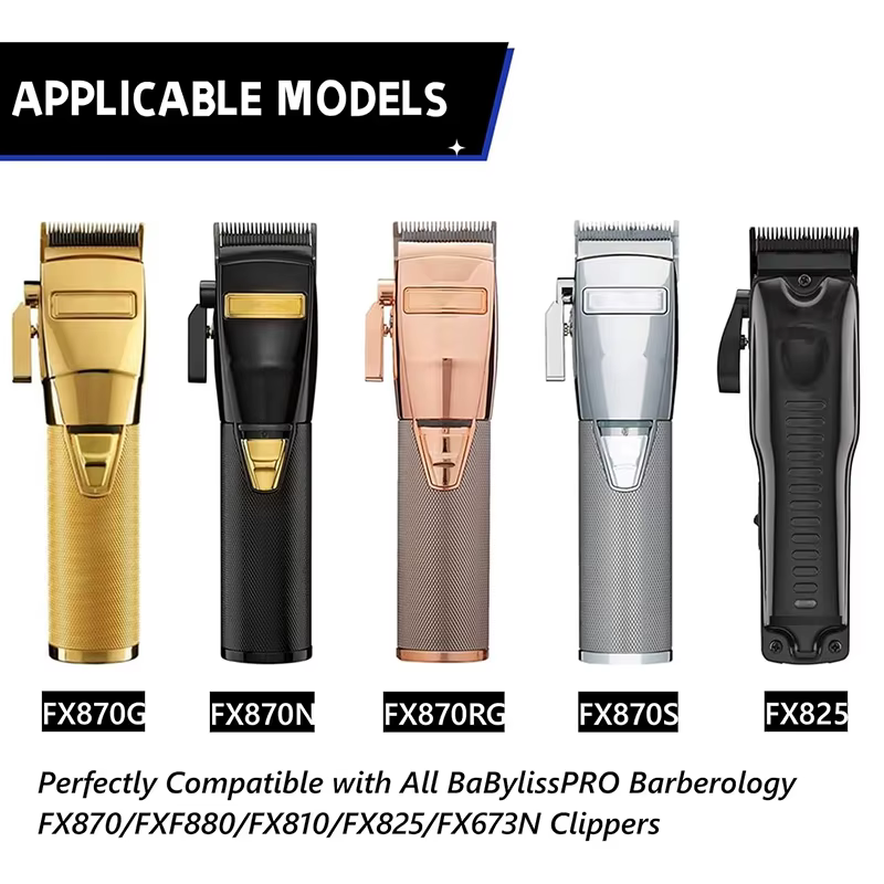 Lames de rechange professionnelles en titane pour les modèles BaByliss PRO Barberology FX870/FXF880/FX810/FX825/FX673