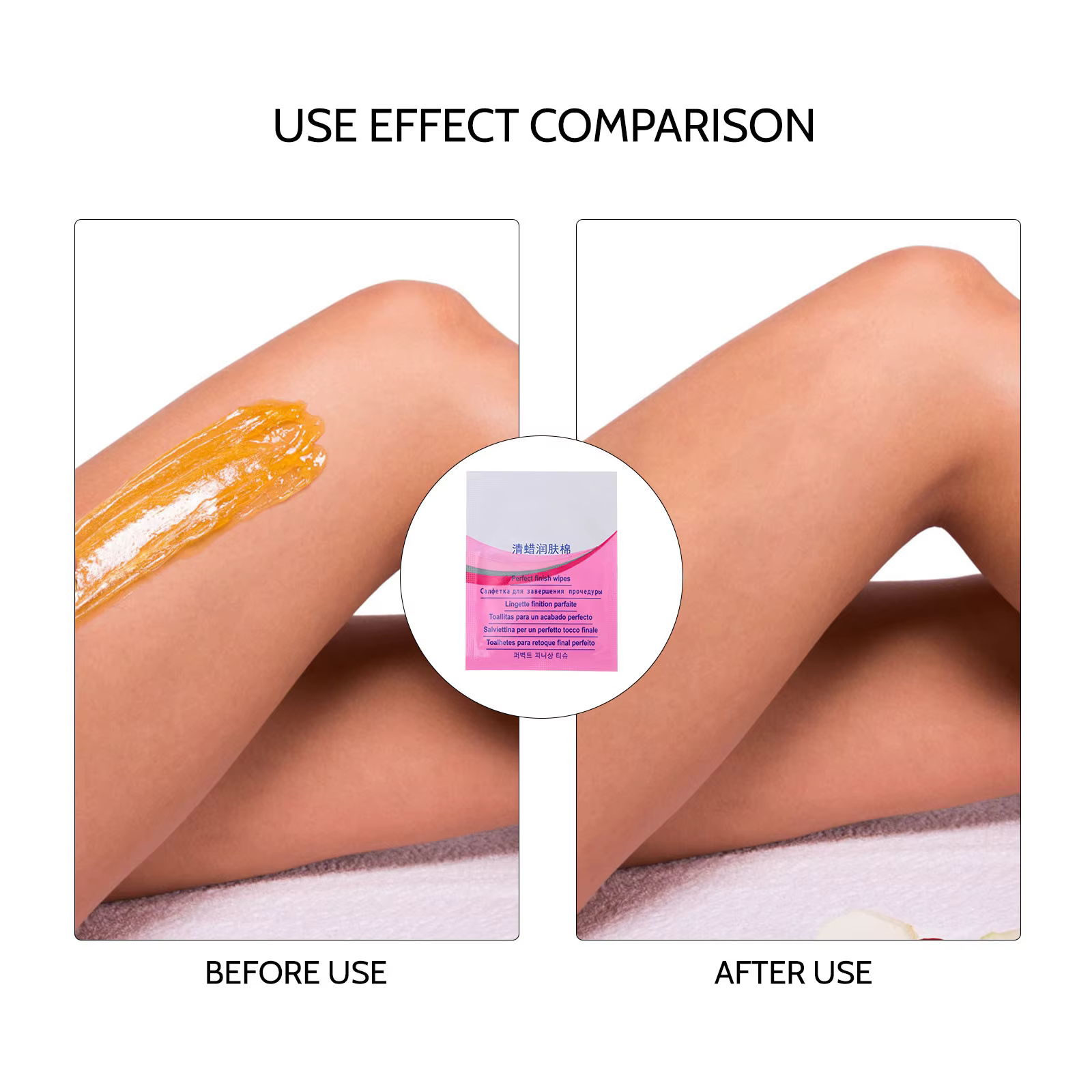 20 lingettes hydratantes pour l'épilation