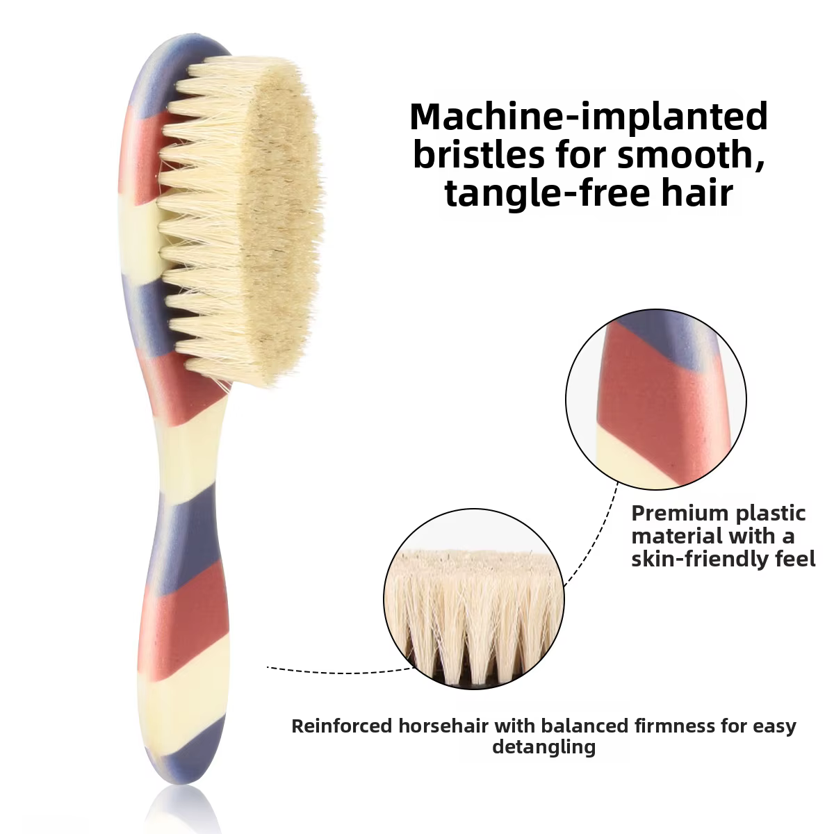 Brosse à barbe en poils de sanglier