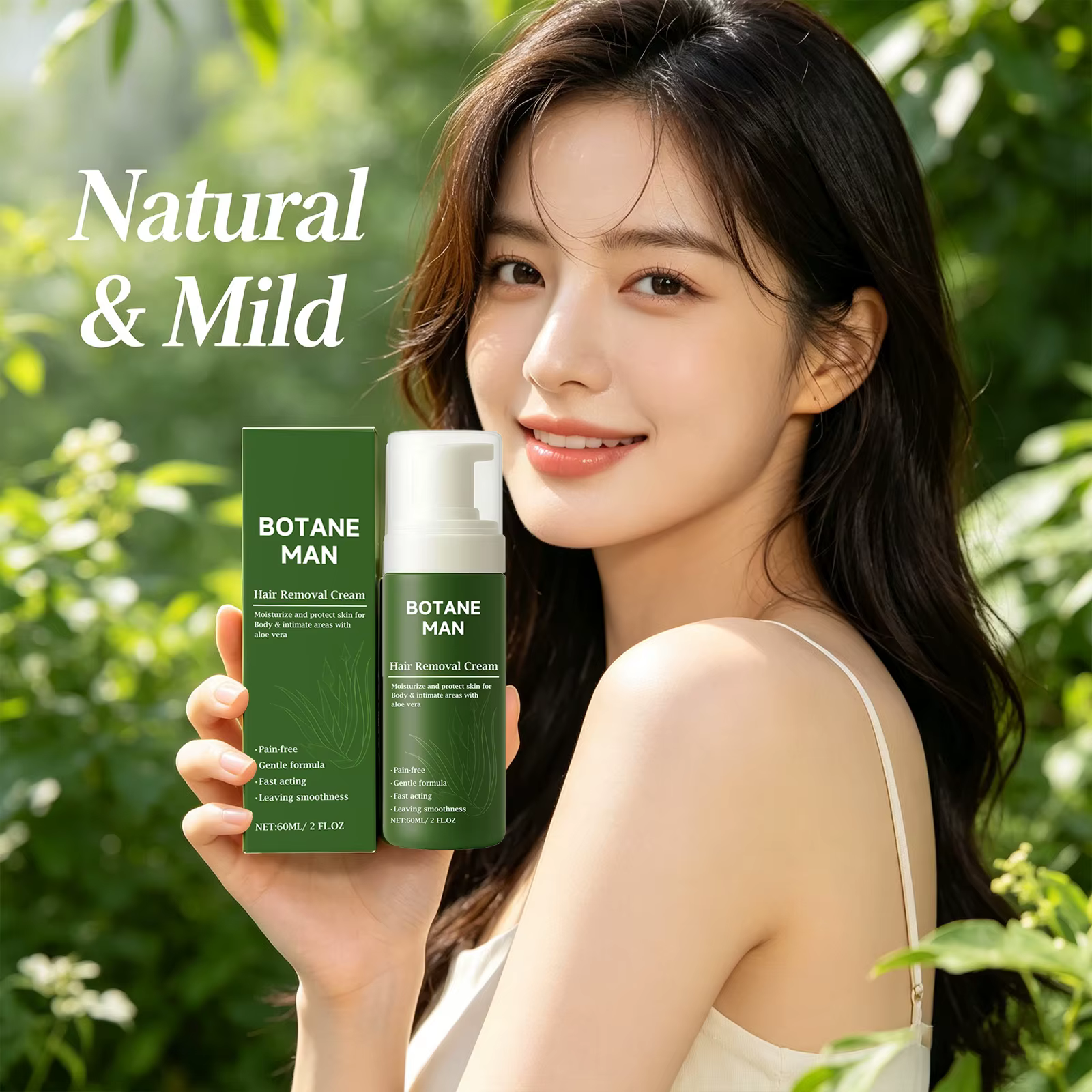 Crème dépilatoire hydratante pour homme, élimination des poils et lissage de la peau, sans douleur, protection longue durée, mousse dépilatoire douce