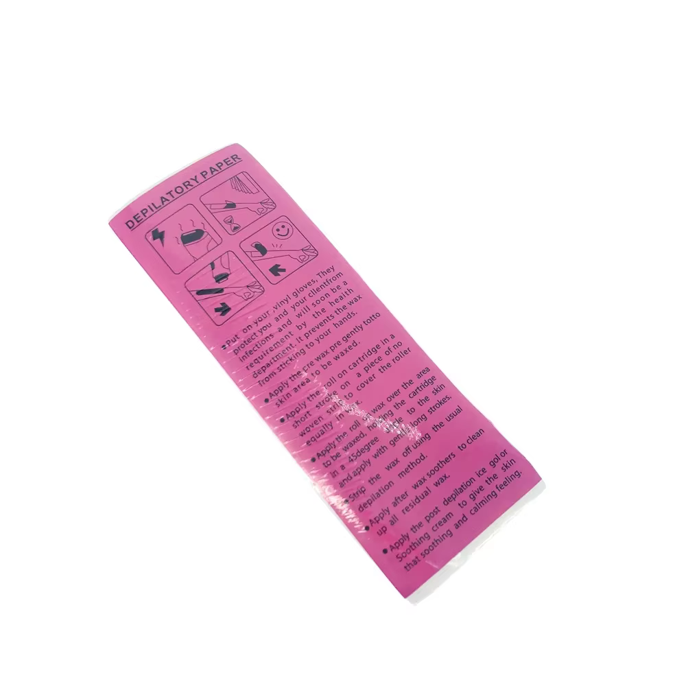 100 pièces épilation non tissé corps tissu cheveux enlever cire rouleaux de papier haute qualité