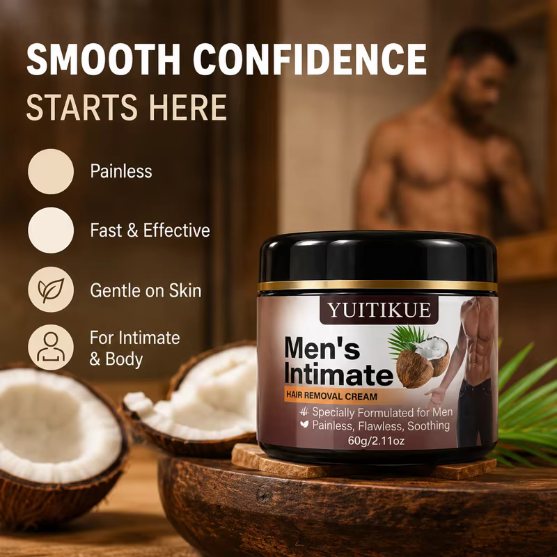 YUITIKUE Crème dépilatoire intime pour hommes 60g