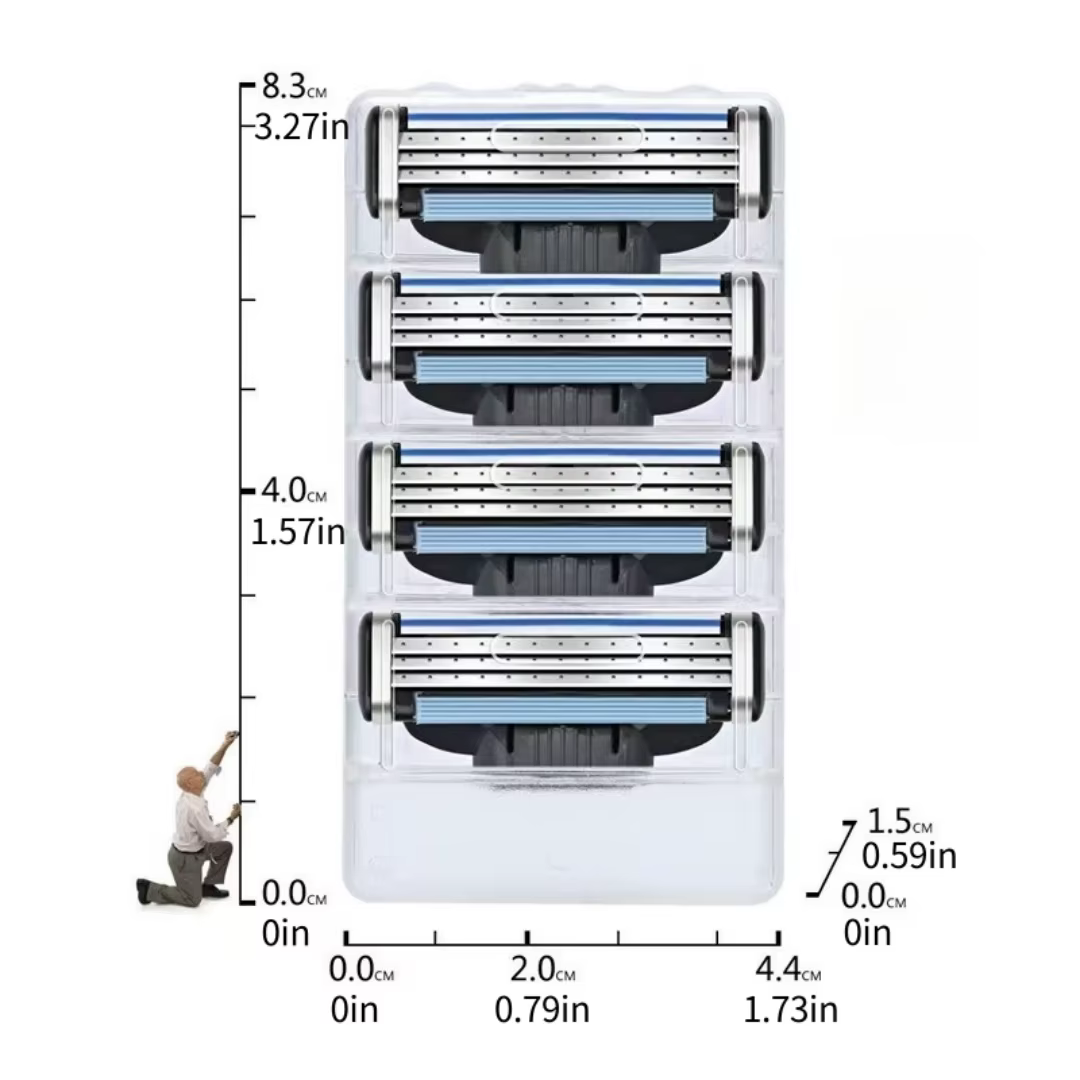 Recharges de rasoir à triple lame pour hommes