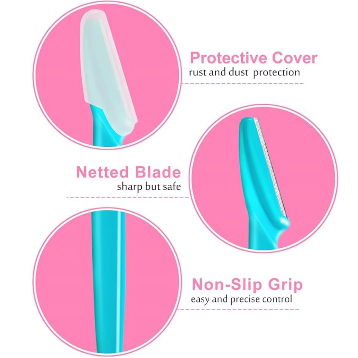 Ensemble de rasoir à sourcils polyvalent pour femmes et hommes