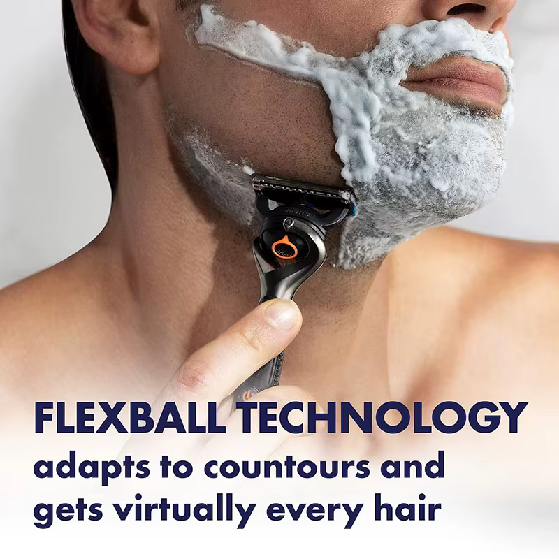 Gillette ProGlide Power rasoir hommes visage barbe rasage Flexball poignée Microcomb