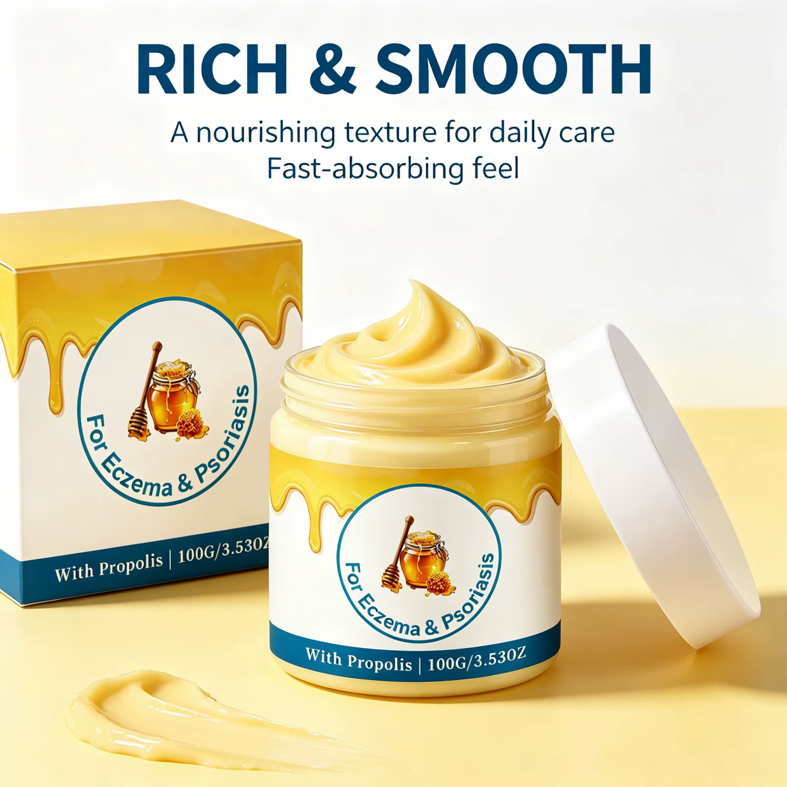 Gel hydratant pour barbe, après-rasage, 100g, propolis, apaise la peau sèche, usage quotidien en salon de coiffure