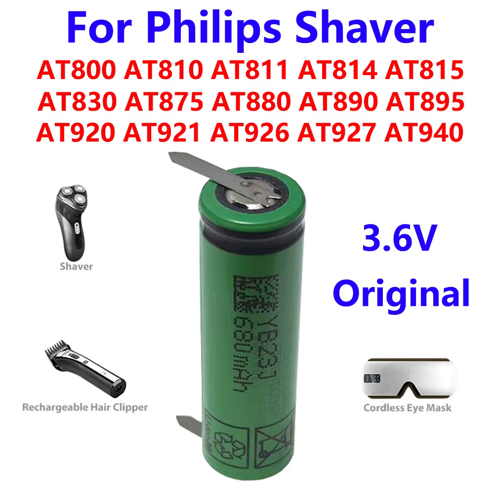 Batterie d'origine pour rasoir Philips AT800 AT810 AT811 AT814 AT815 AT830 AT875 AT880 AT890 AT895 AT920 AT921 AT926 AT927 AT940