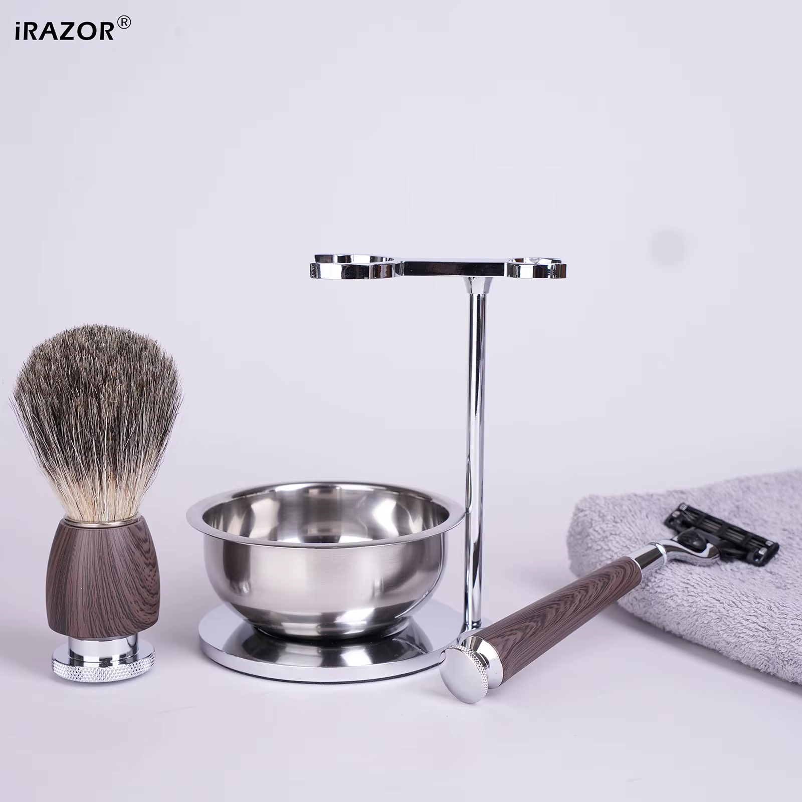 IRAZOR – ensemble de rasage professionnel 3 en 1 pour barbe
