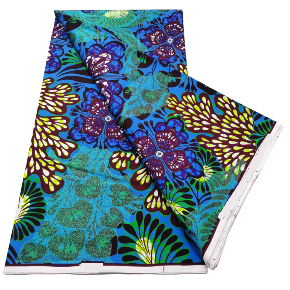 Grand Gold Wax 100% Coton Doux Batik 2025 Tissu Wax Africain Véritable de Haute Qualité Garantie Originale pour Femmes Nigérianes Pagne