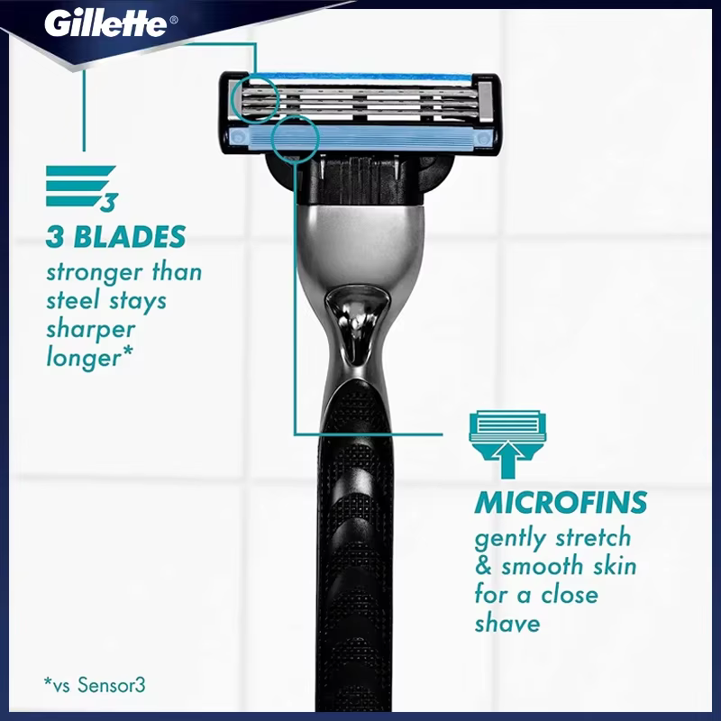 Gillette Mach 3 lames de rasoir 4 pièces recharges de lame