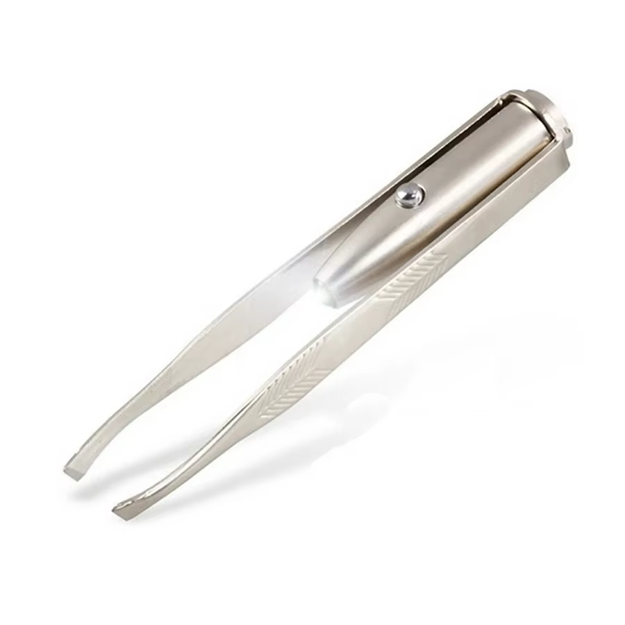 Pince à sourcils éclairée par LED