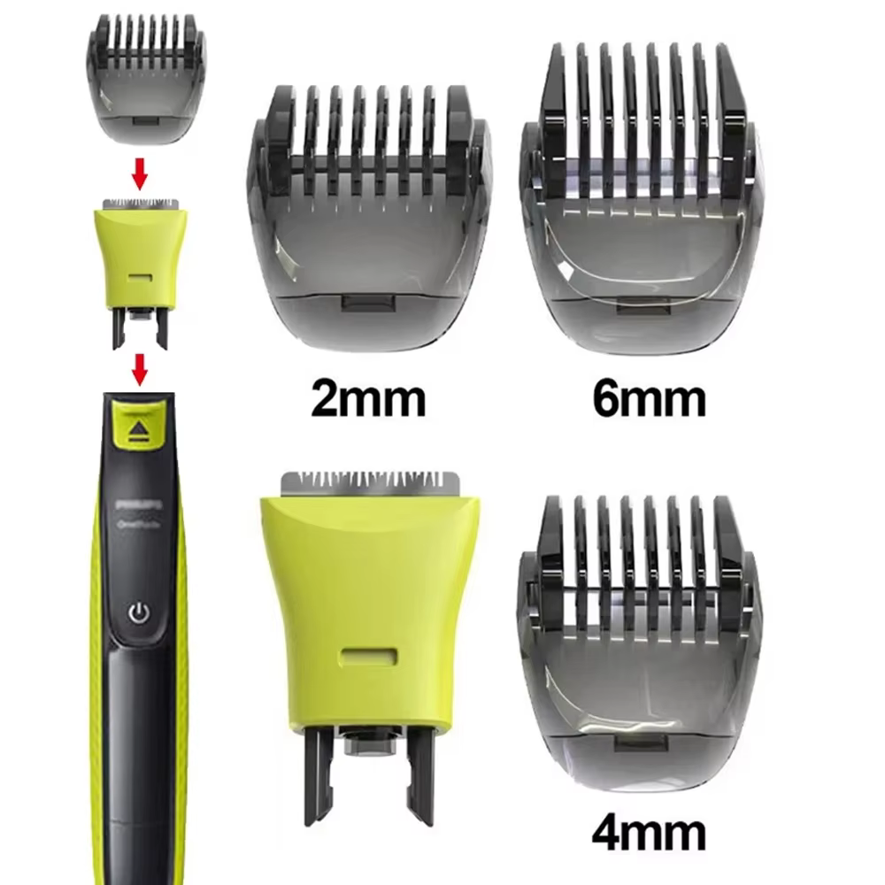Tête de rasage remplaçable pour une lame avec peigne de sécurité 3 longueurs têtes de tondeuse à barbe OneBlade QP2630/QP2520/QP2834/QP6531/QP6520
