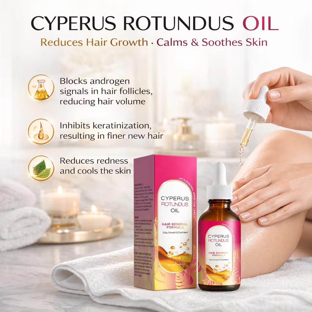 Huile de Cyperus Rotundus pour l'épilation