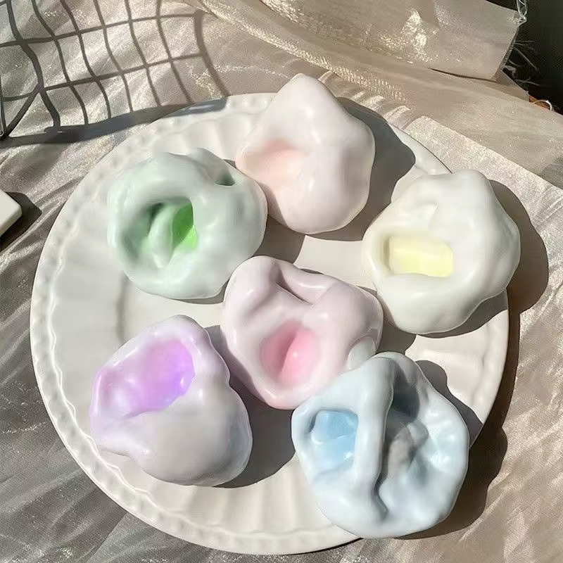 Balle anti-stress souple en chocolat croustillant DIY, à écraser et à presser, pour la relaxation sonore et le soulagement du stress, cadeaux AMR