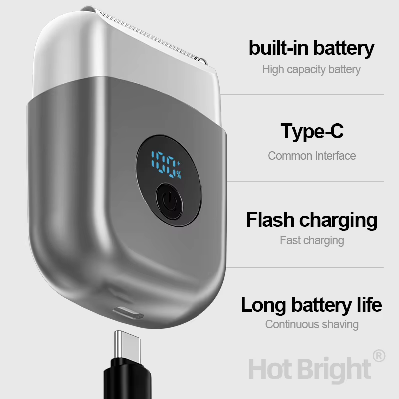 Rasoir électrique portable de voyage pour hommes