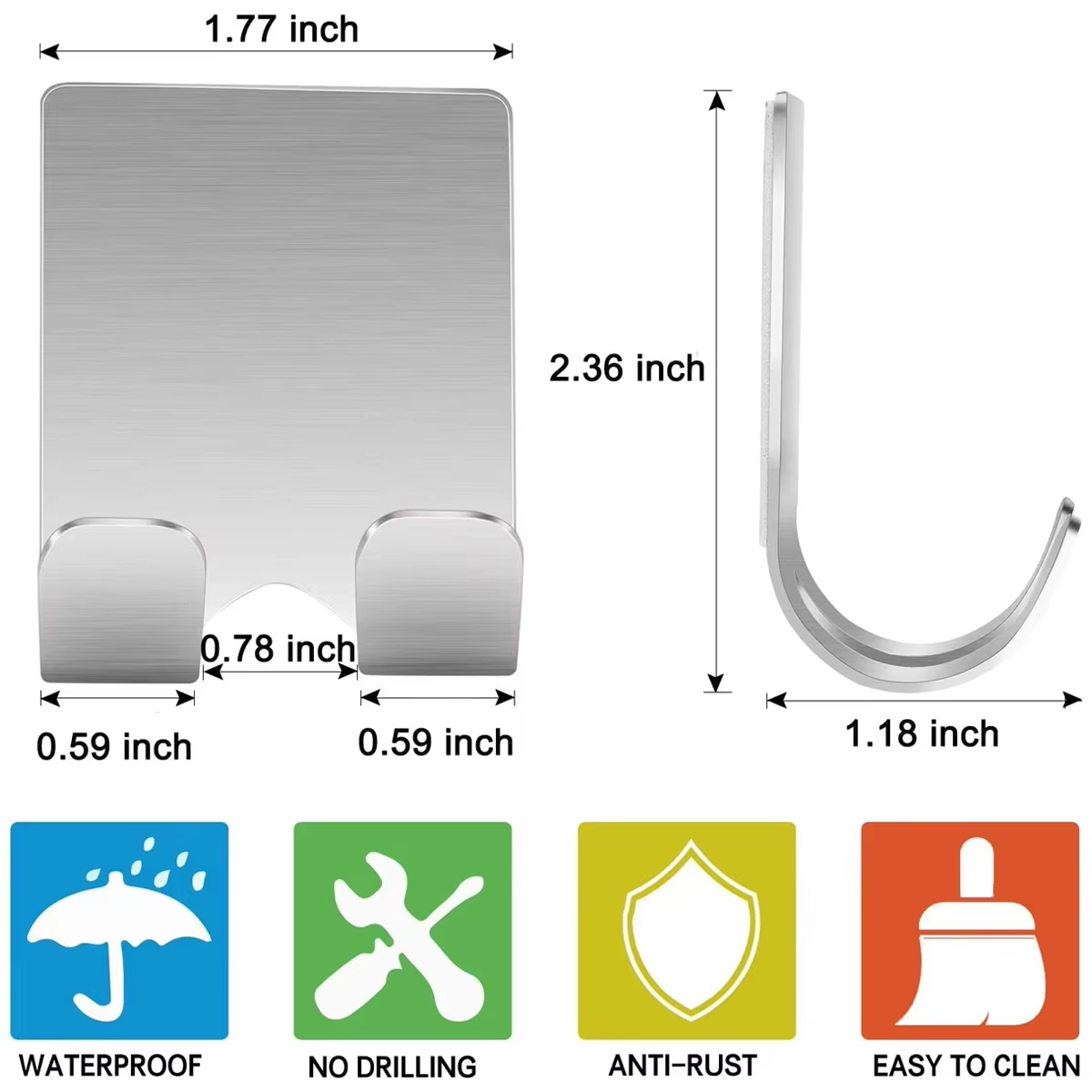 Support de rasoir multifonction en acier inoxydable