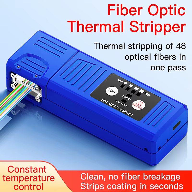 COMPTYCO S8 Dénudeur thermique de fibres optiques, outil de dénudage pour épissage par fusion de fibres, dénudeur chauffant pour câbles et fils optiques