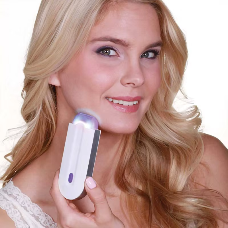 Épilateur électrique à lumière bleue pour femmes
