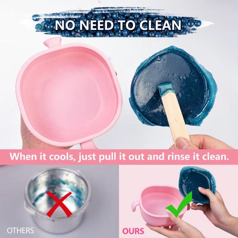 Chauffe-cire pliable portable en silicone 400 ml pour épilation